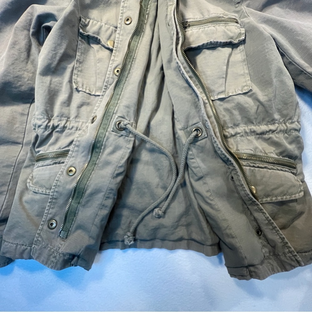 J Crew Women's Cotton Classic Twill Chino Utility Military Jacket Brown Size M - Picture 12 of 13